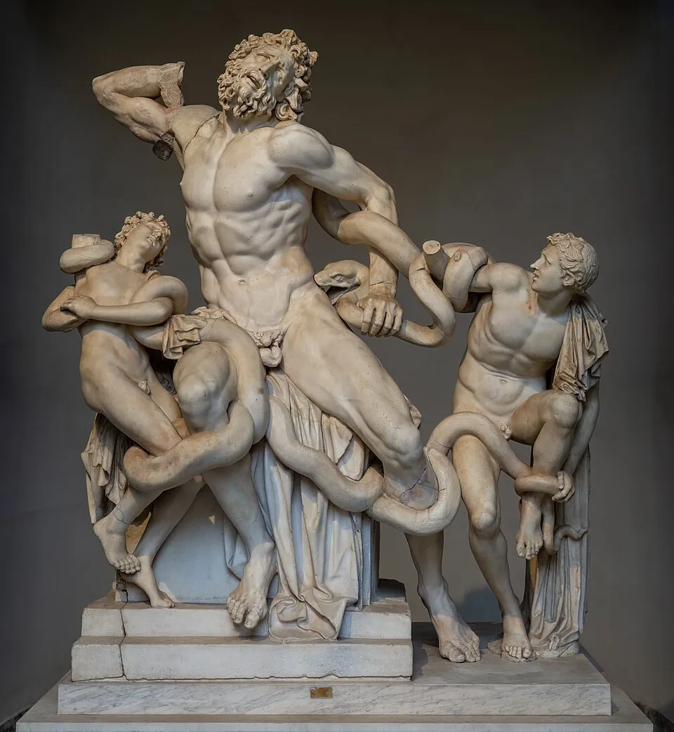 Grupo escultórico del Laocoonte en el Museo Pío-Clementino del Vaticano