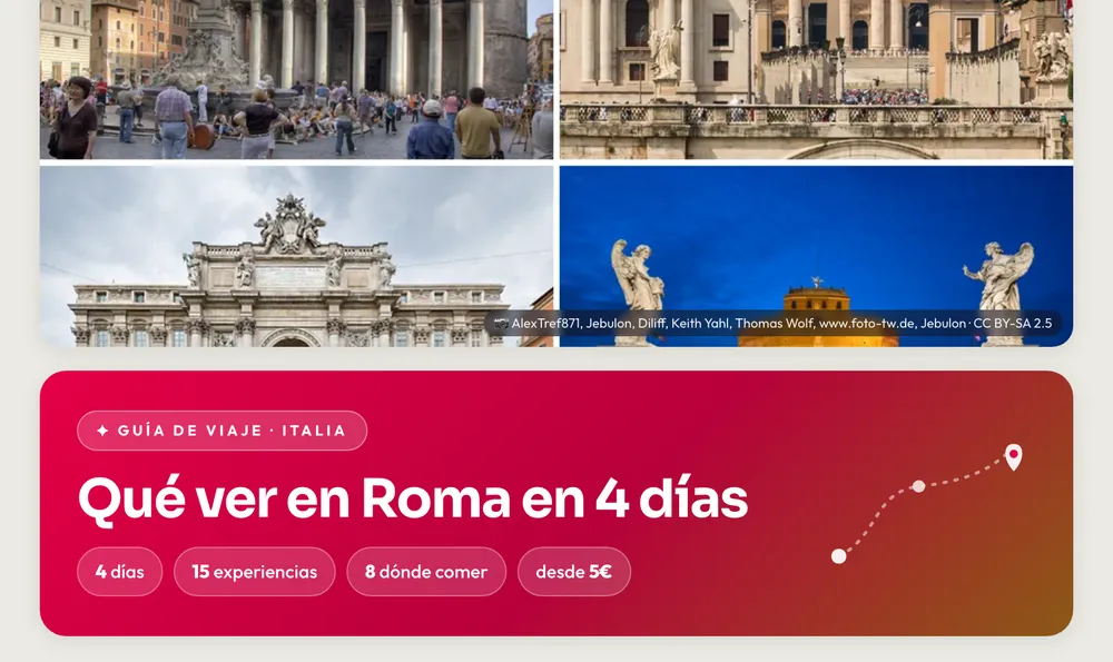 Trip Planner: itinerario de Roma